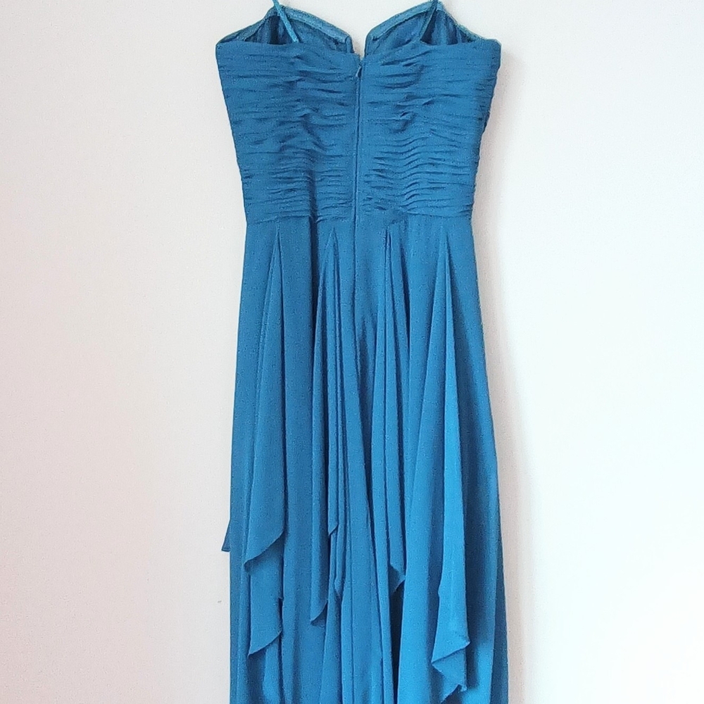 Arden B Teal Strapless Dress - Picture 7 of 8